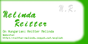 melinda reitter business card
